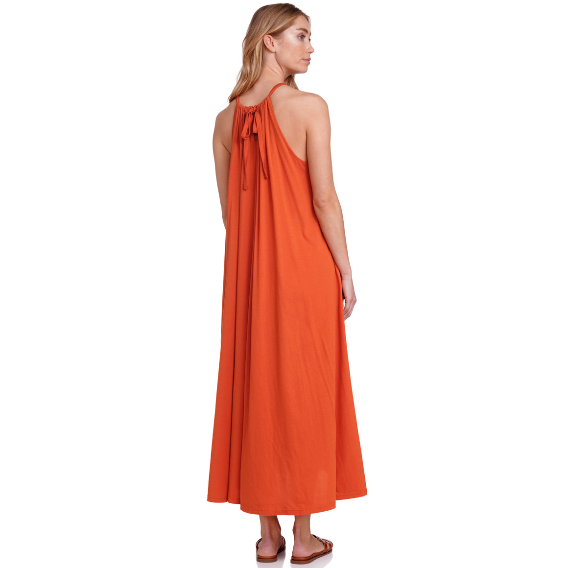 Jonas Nielsen Damen Kleid aus Bio-Baumwolle dunkelorange