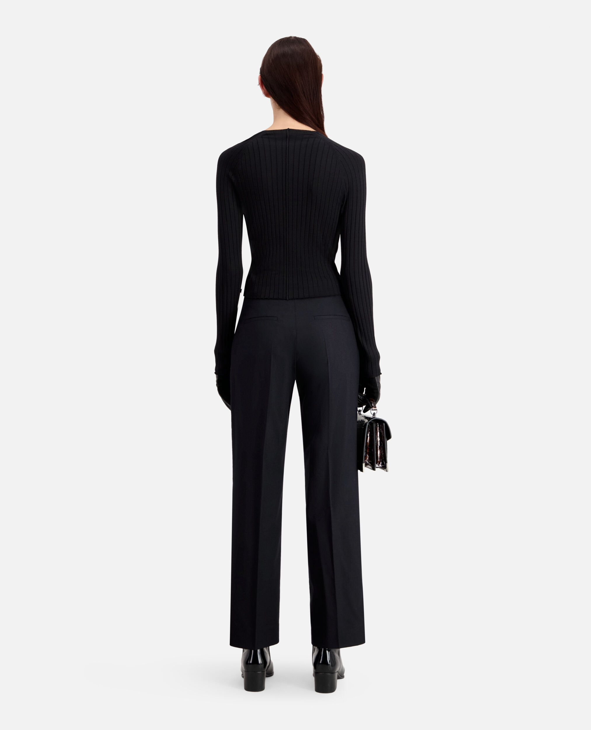 Black ribbed sweater