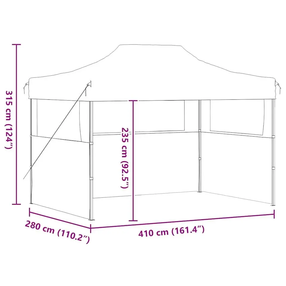 vidaXL - Partytent - Wit - Stof