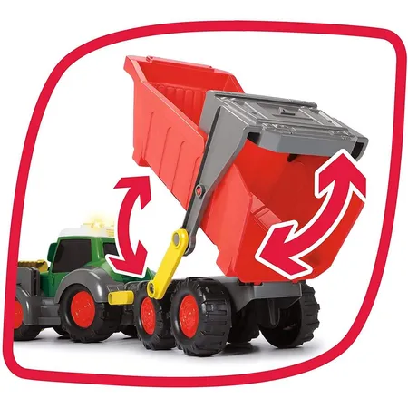 Dickie Toys ABC Farm Traktor mit Hänger mit Licht und Sound
