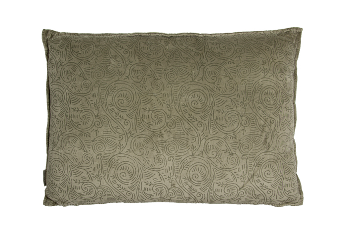Kussen 15171 Velvet Delfina olive