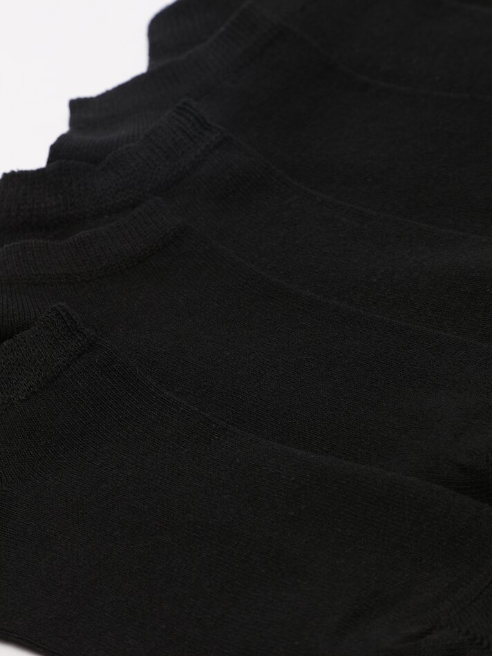 Pacote com 7 pares de meias curtas básicas - Pretas
