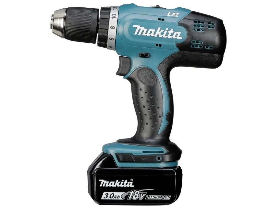 Makita DDF453RFE - Bor/driver - ledningfri - 2-hastigheders - nøgleløs borepatron 13 mm - 42 N·m - 2 batterier - 18 V