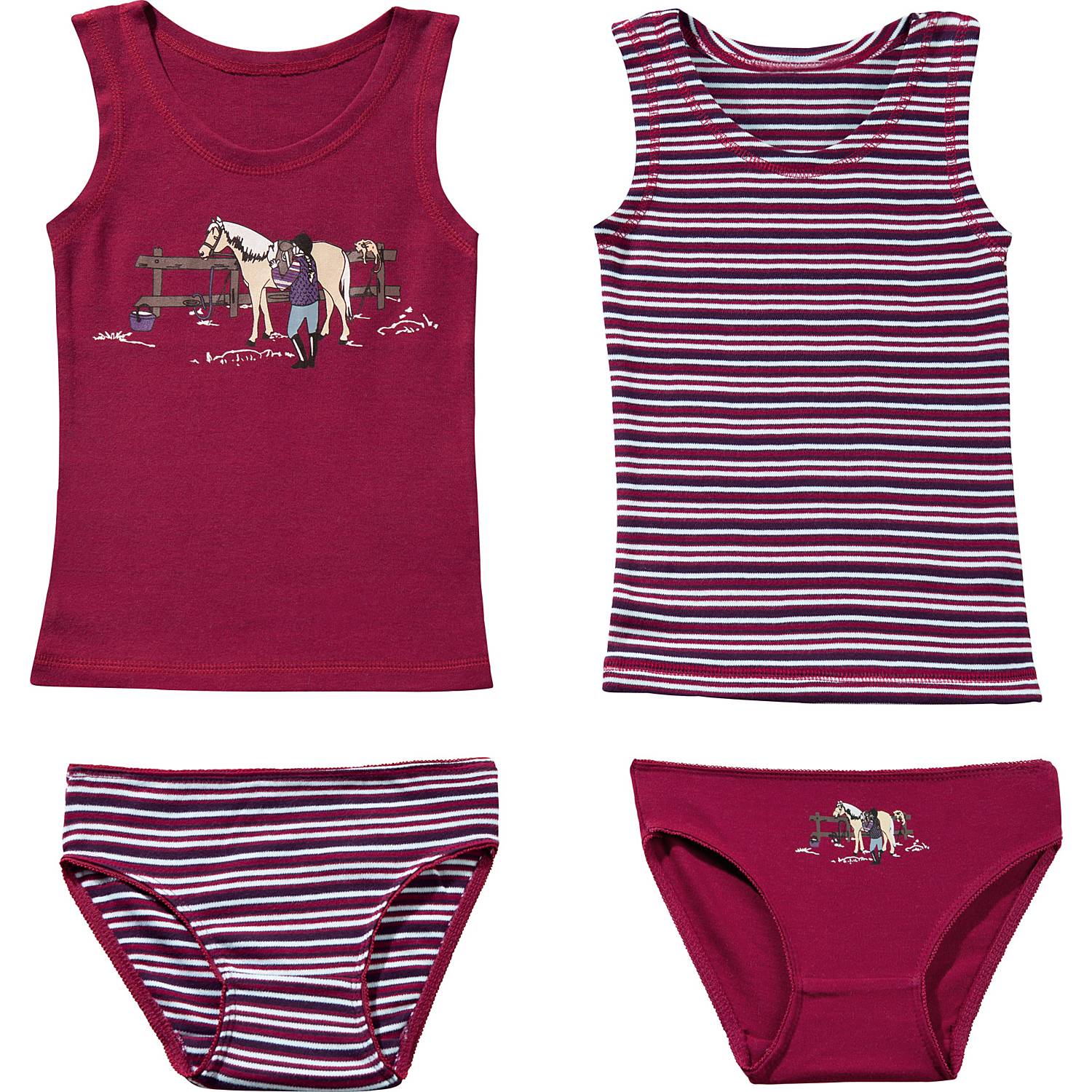 Erwin Müller Single-Jersey Mädchen-Unterwäsche-Set 4-teilig