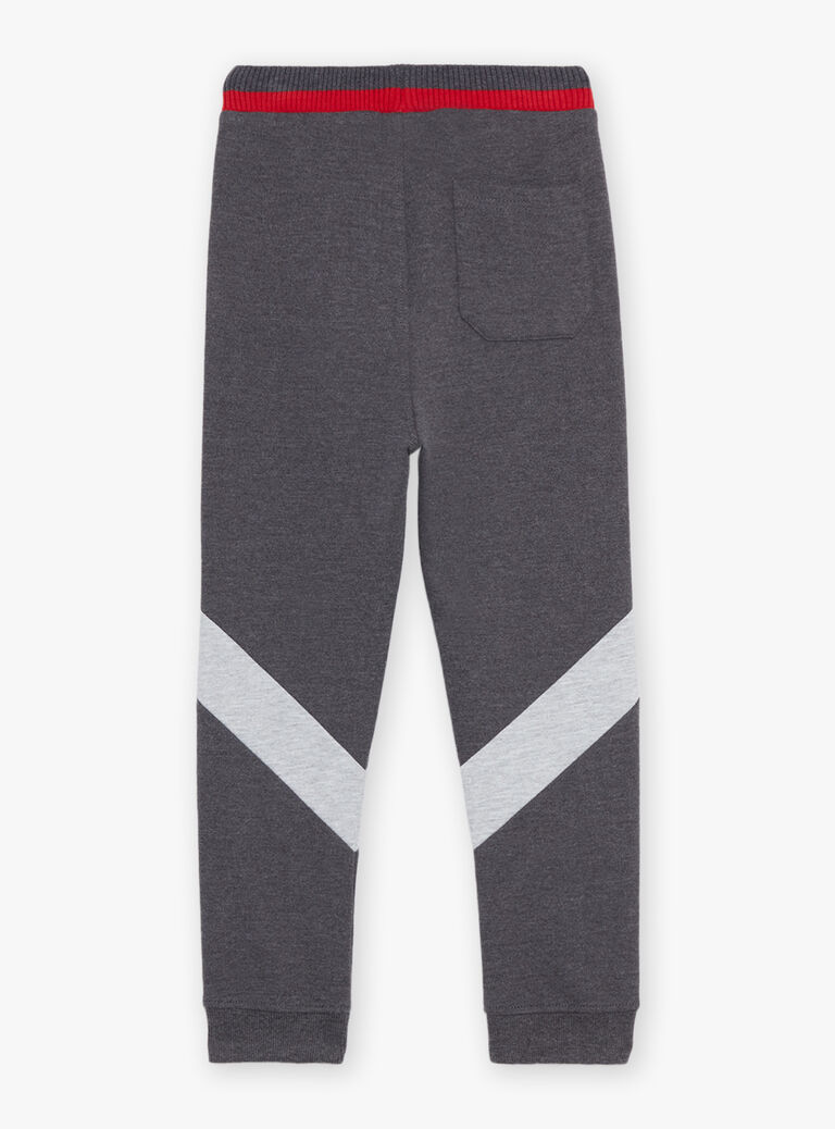 Jogging gris anthracite à empiècements gris souris