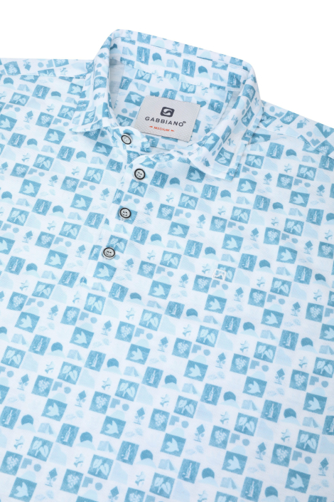 Gabbiano blauwe heren polo
