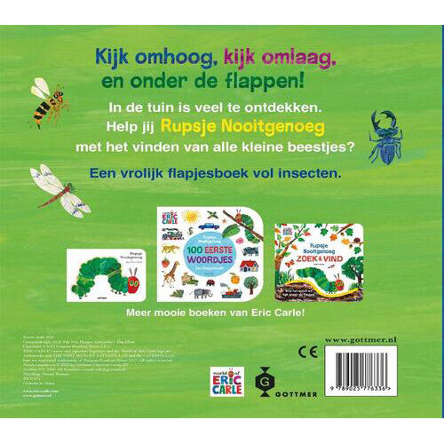 Uitgeverij gottmer flapjesboek rupsje nooitgenoeg in de natuur