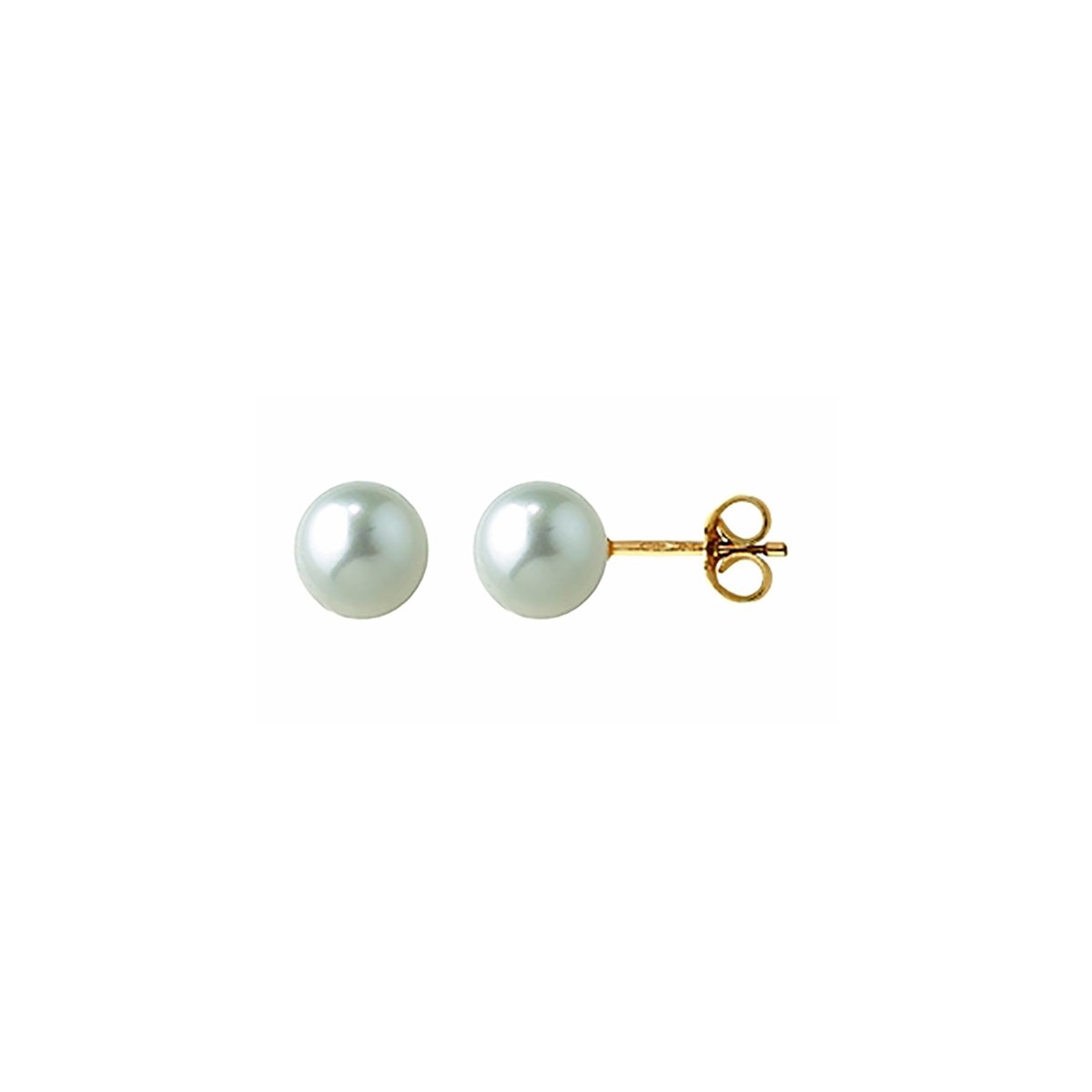 Boucles d'oreilles Brillaxis perles de culture or6,5/7 mm