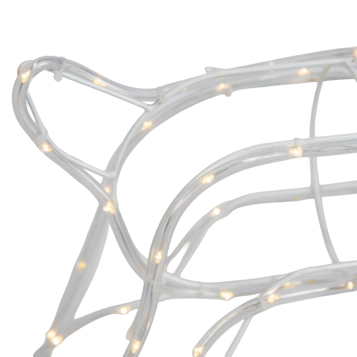 Kerst vloerlamp rendier met slee 176cm incl. LED met timer IP44 -Sori
