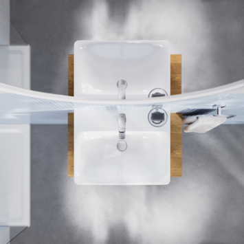 Grohe Dice wastafelmengkraan M-Size Push open Chroom