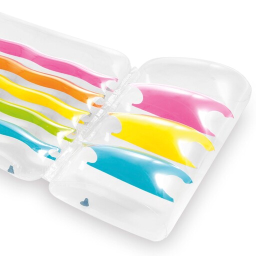 Colchão inflável Intex Rainbow com encosto, 84x203 cm