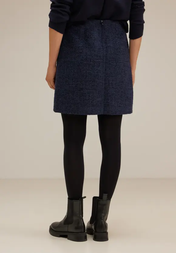 Bouclé Minirock - deep blue