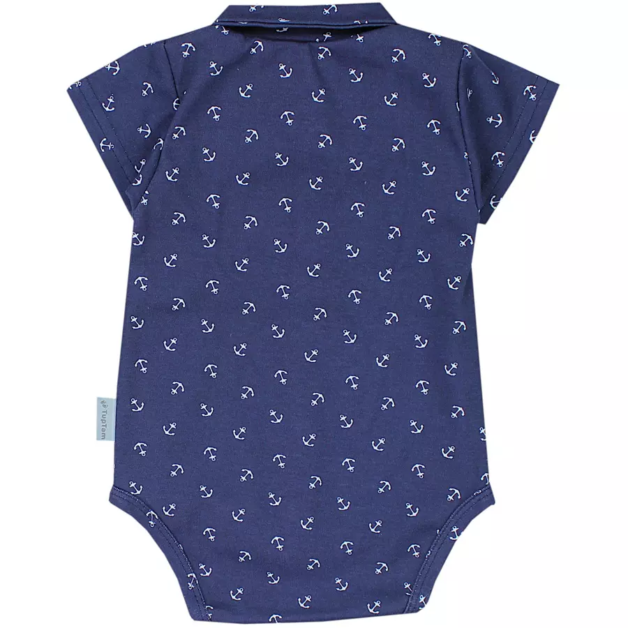 TupTam Baby Jungen Langarm Kurzarm Body mit Kragen beige Modell 1
