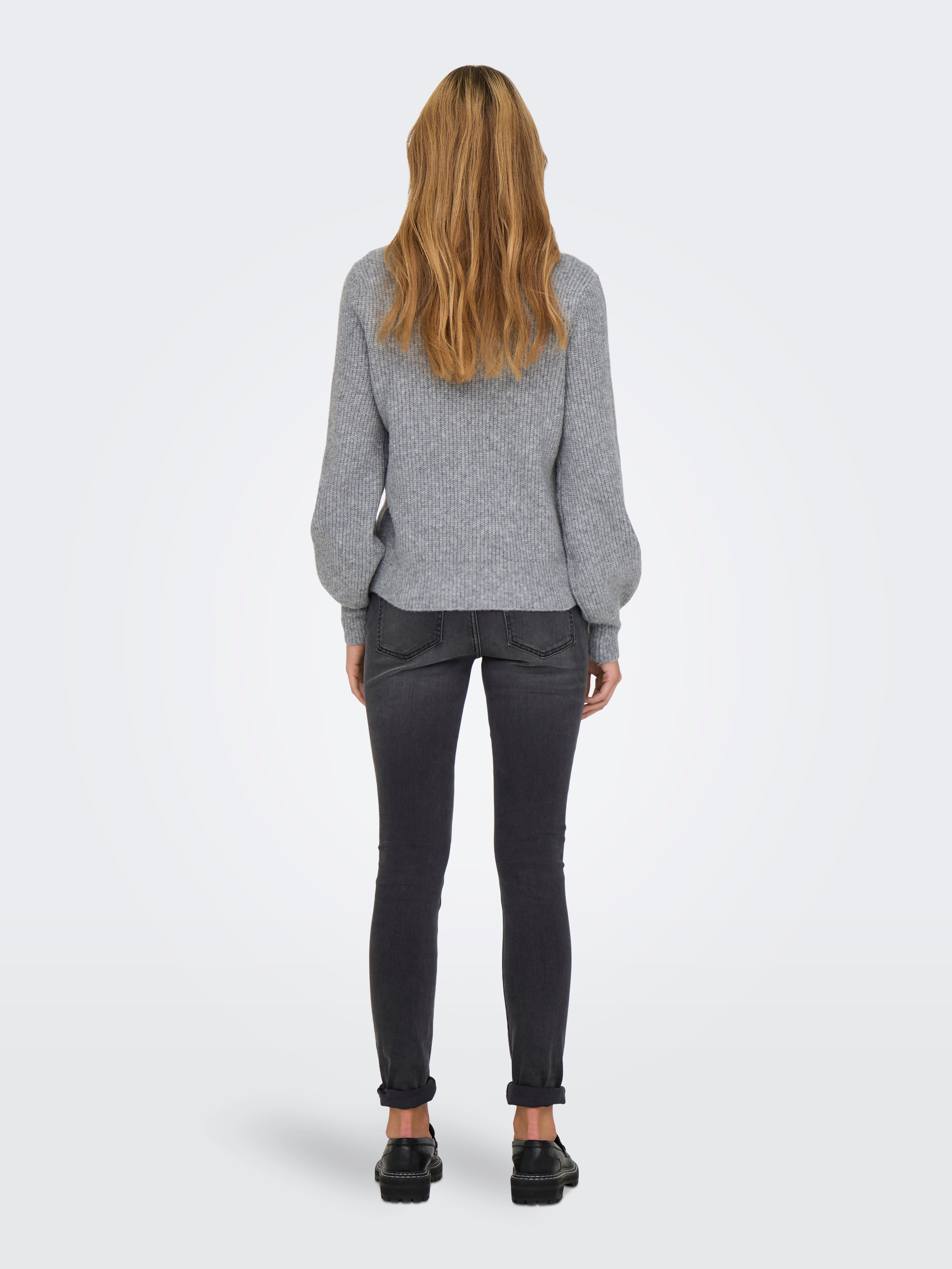 ONLGAIDA Strickpullover Medium Grey Melange