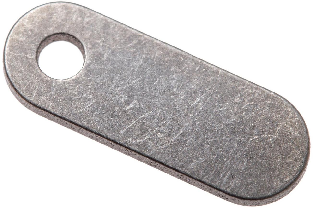 Rick Hinderer One Hole Filler Tab Titanium, stonewashed