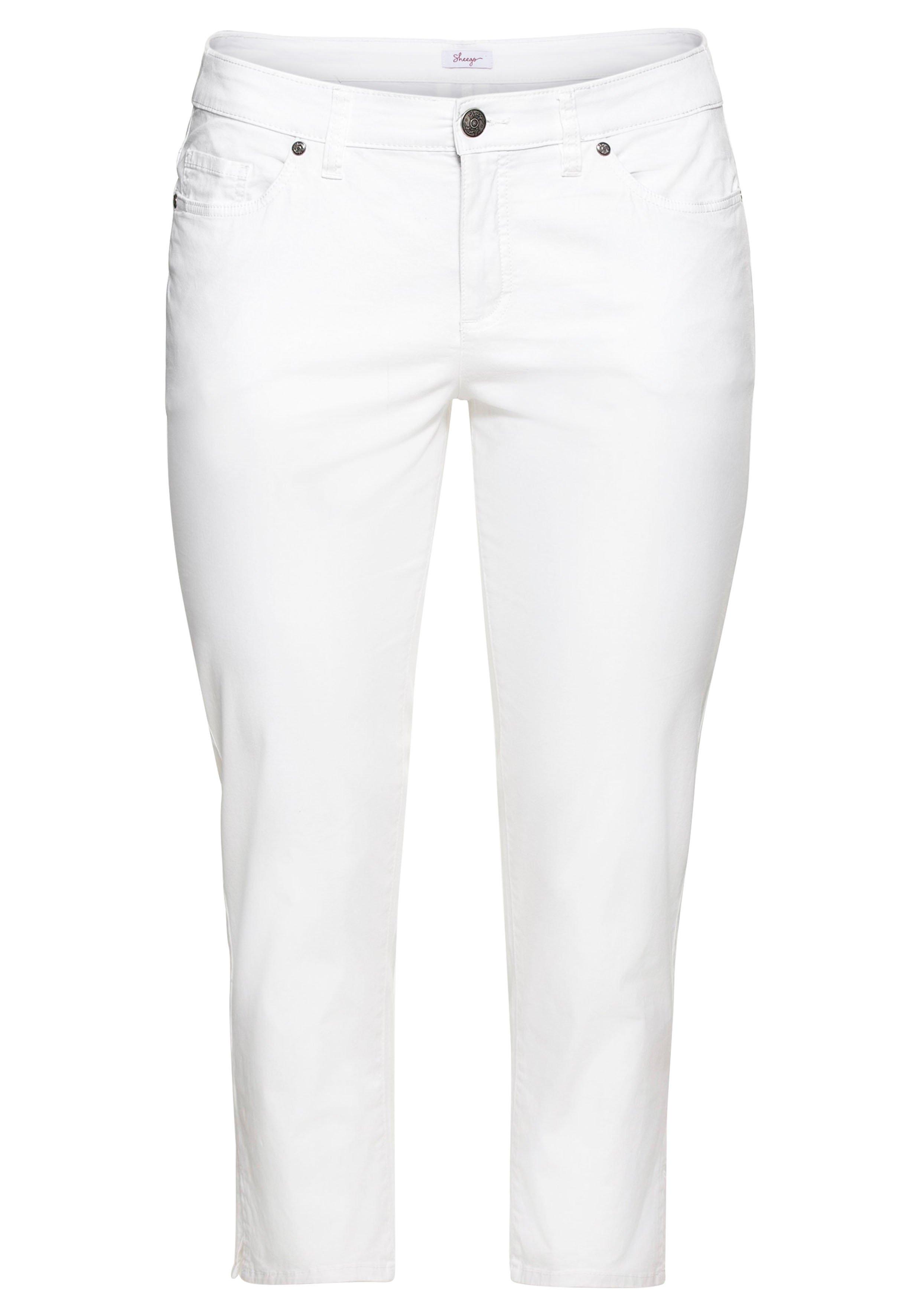 Schmale 7/8-Hose aus elastischem Baumwoll-Twill