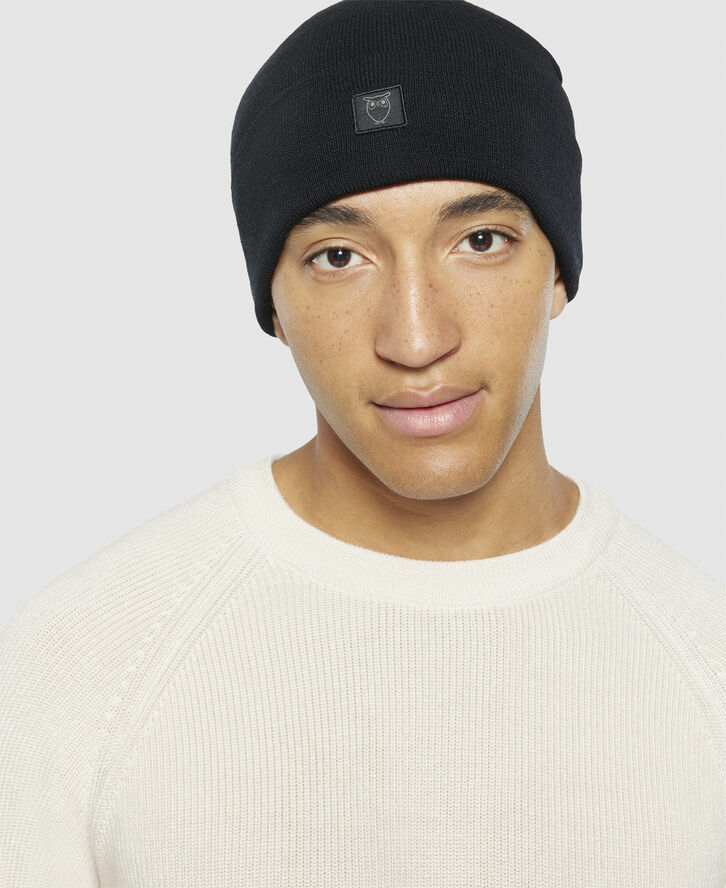 Knowledge Cotton Apparel Double layer fine merino wool beanie - RWS 1300
