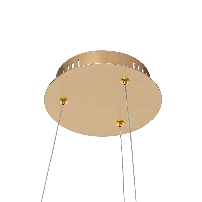 Design hanglamp goud 40 cm incl. LED 3-staps dimbaar - Anello
