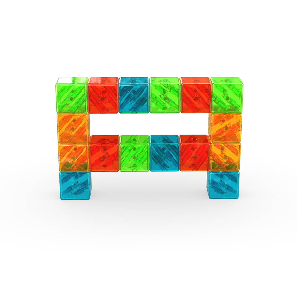 Geomag magnetische blokken edelstenen set 16-delig