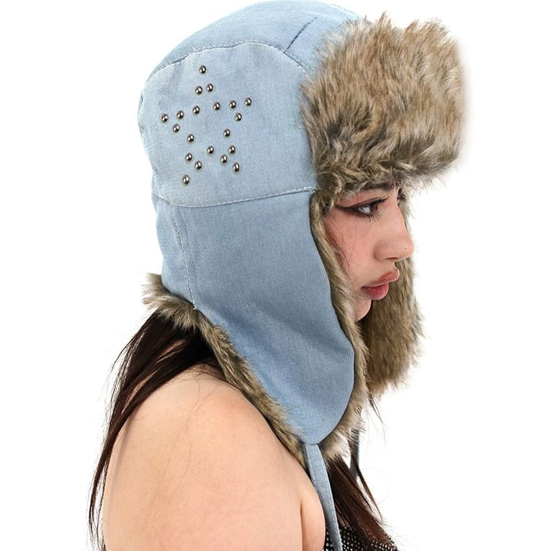 Cincine - Star Jacquard Oor Accent Beanie
