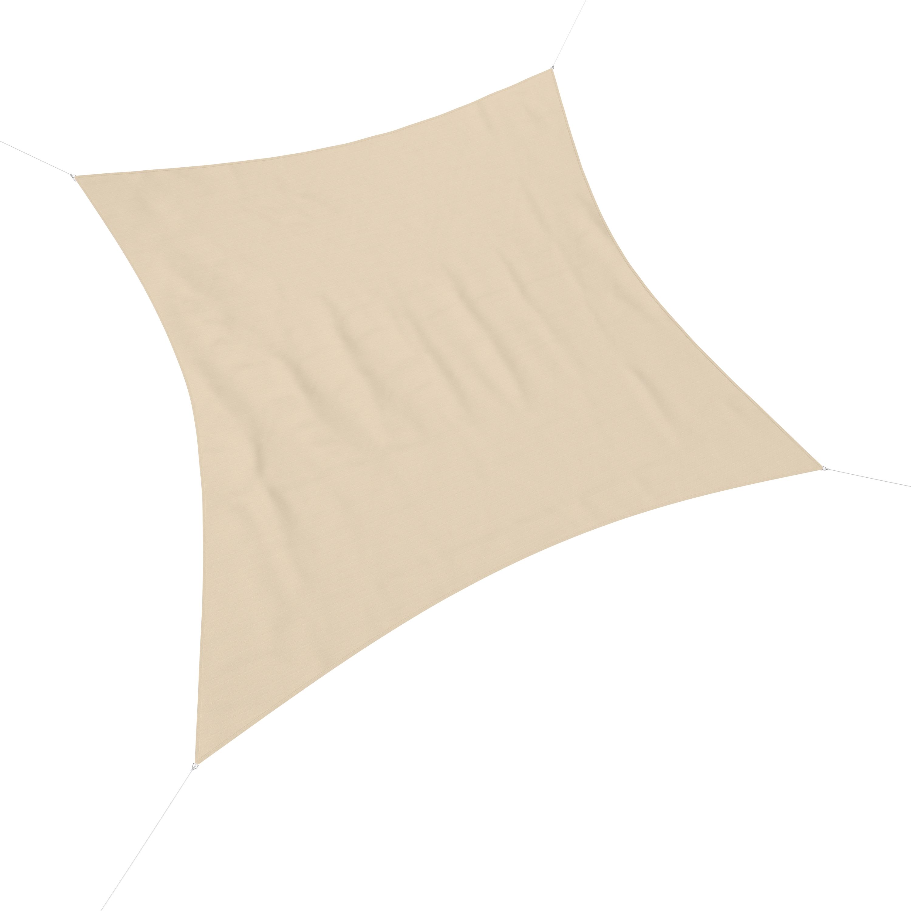 Sonnensegel Quadrat 3 x 3 m beige