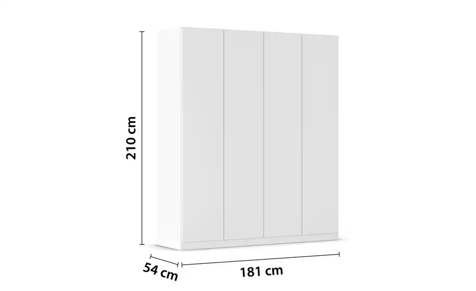 Falttürenschrank 181 cm 4 Stück