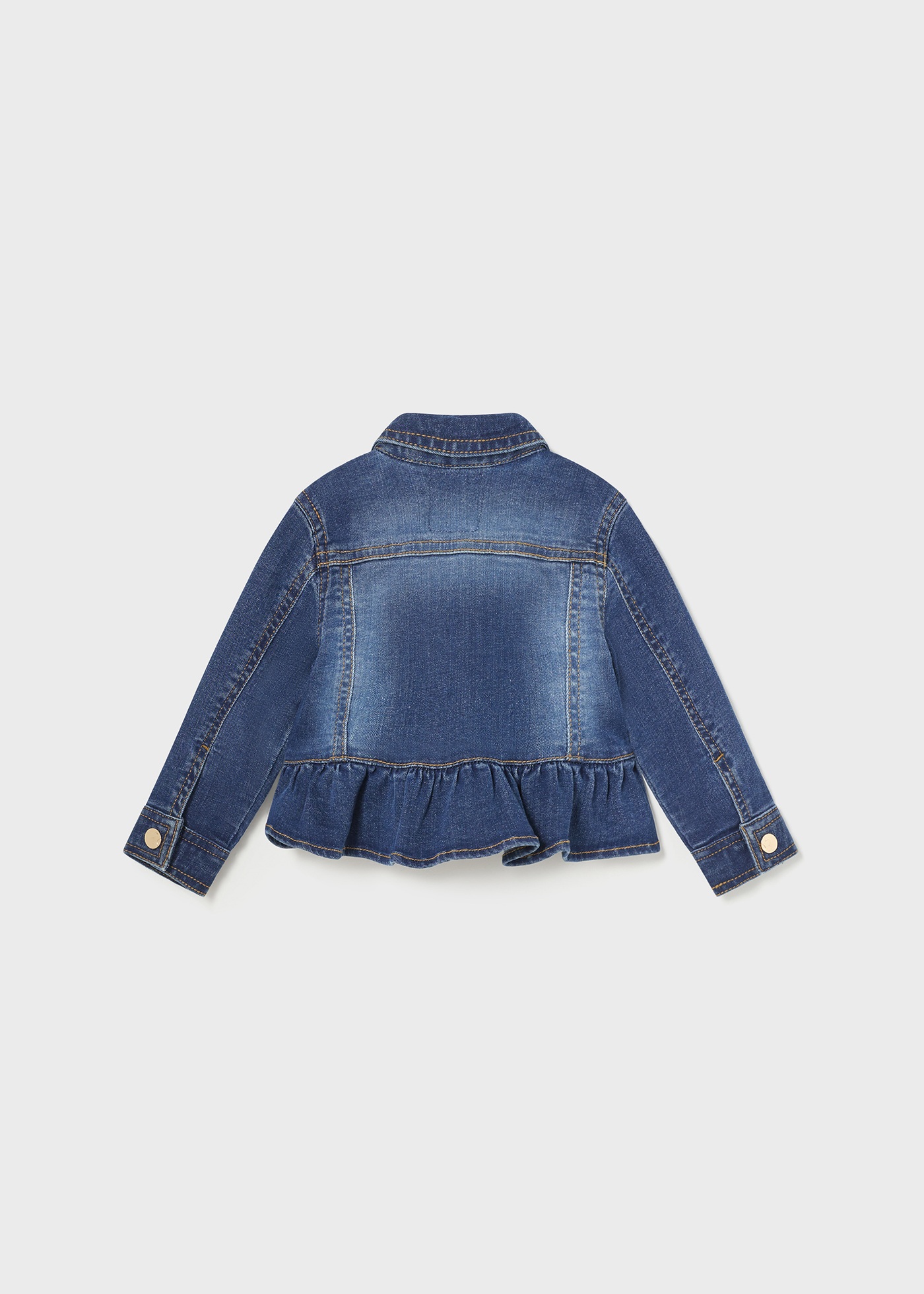Jaqueta jeans sustentável de algodão para bebê