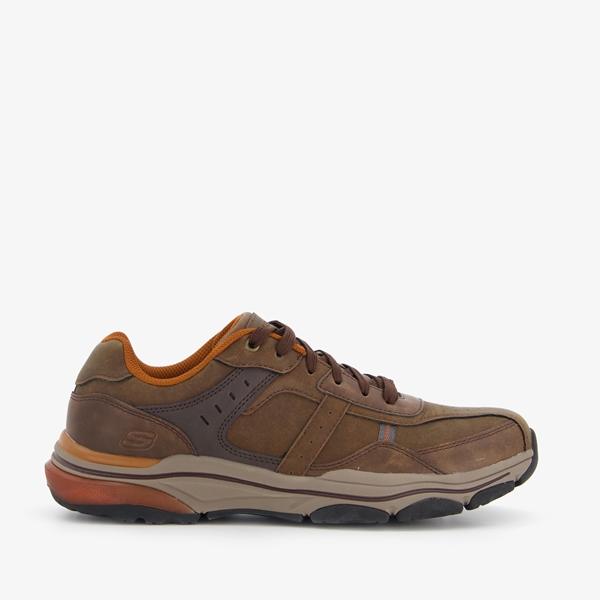 Skechers Romago-Elmen leren heren sneakers bruin