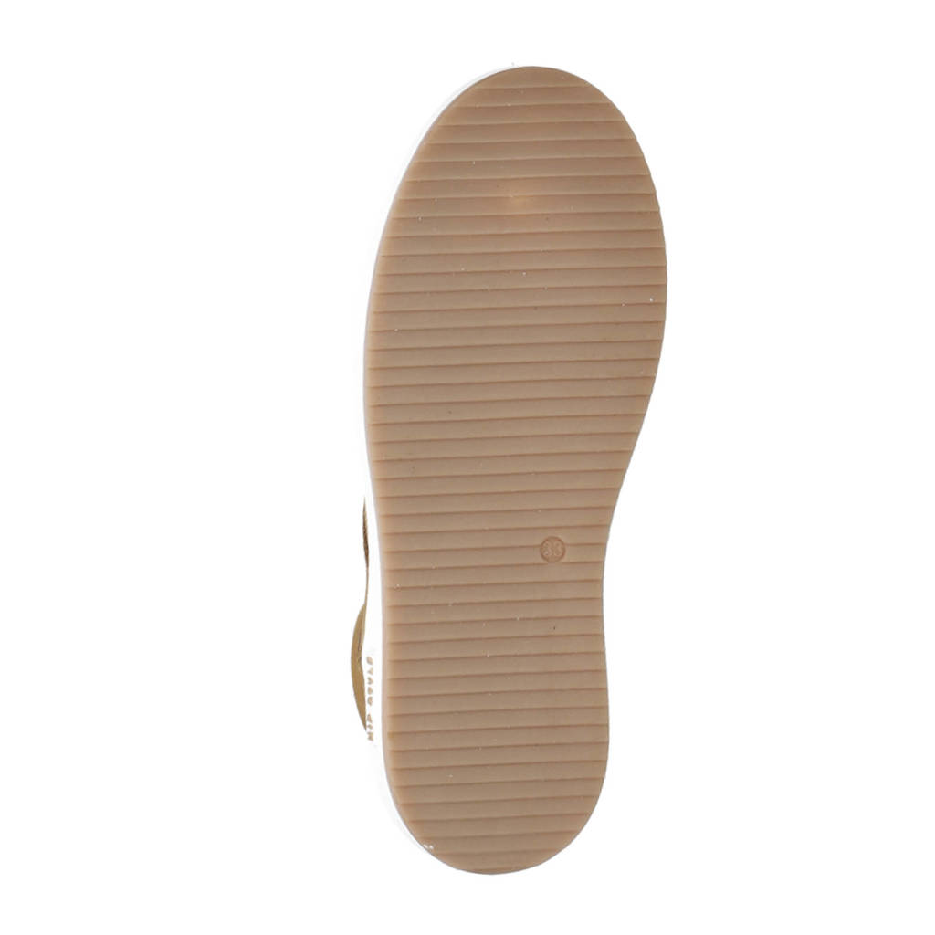 Hip leren sneakers cognac