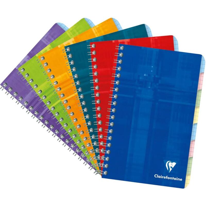 Répertoire libre reliure intégrale 11x17cm 96 pages petits carreaux Couleur aléatoire - Assortis