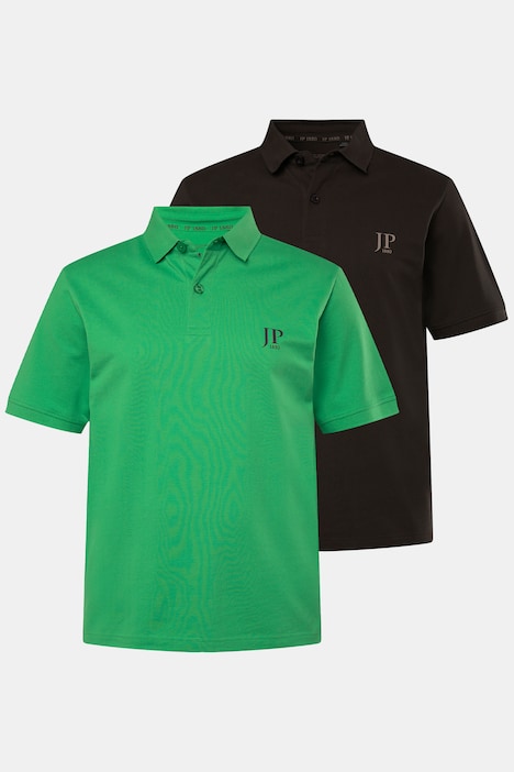 JP 1880 Poloshirts, Basic, 2er-Pack, Piqué, gekämmte Baumwolle
