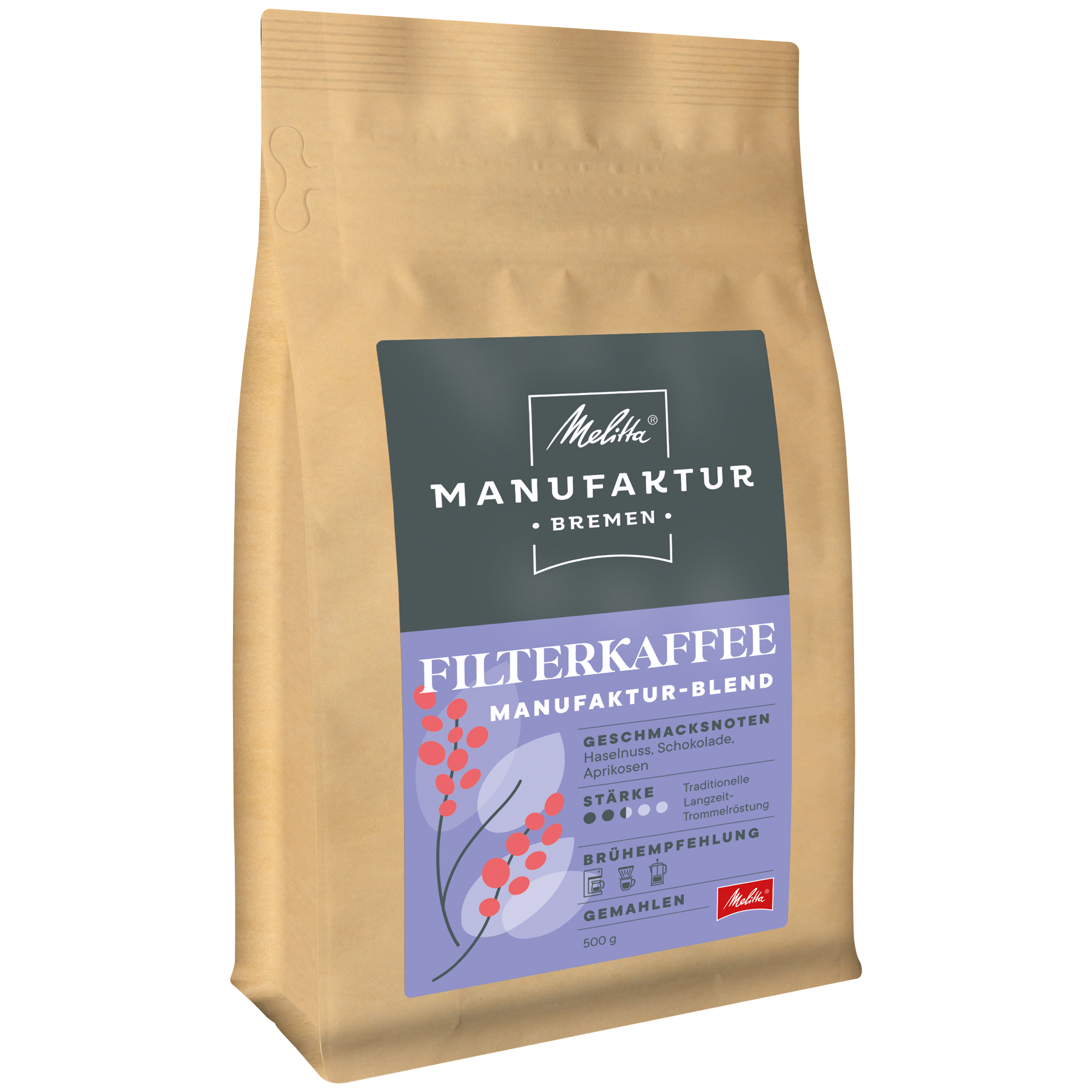 Melitta® Manufaktur-Kaffee Filterkaffee gemahlen|Filterkaffee 500g
