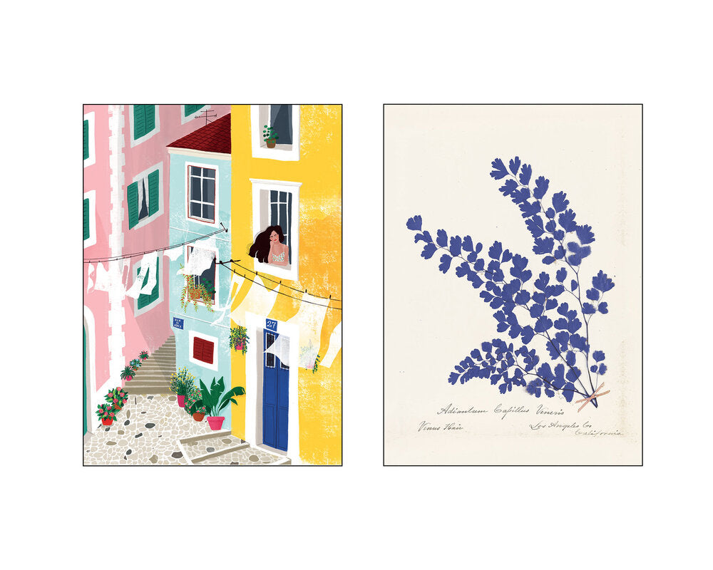 Poster & Frame  New Day artwall plakater m.rammer, 2 stk. - Multi