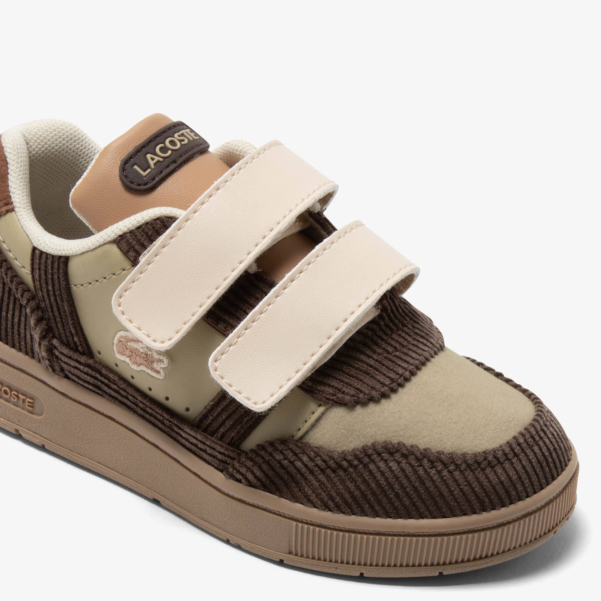 Sneakers T-Clip bébé en cuir velours Chaussures - Marron - Lacoste - Enfant