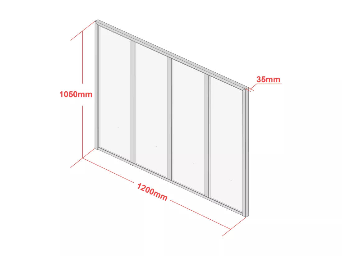 Verrière atelier en aluminium thermolaqué - 120x105 cm - Naturel clair - BAYVIEW