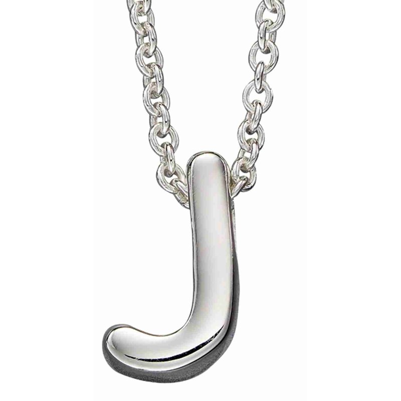 Collier lettre J en argent 925/1000