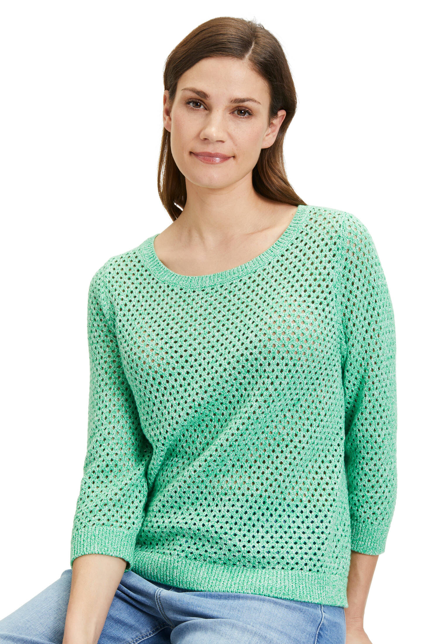 Cartoon| Damen Strickpullover mit Rippbündchen
