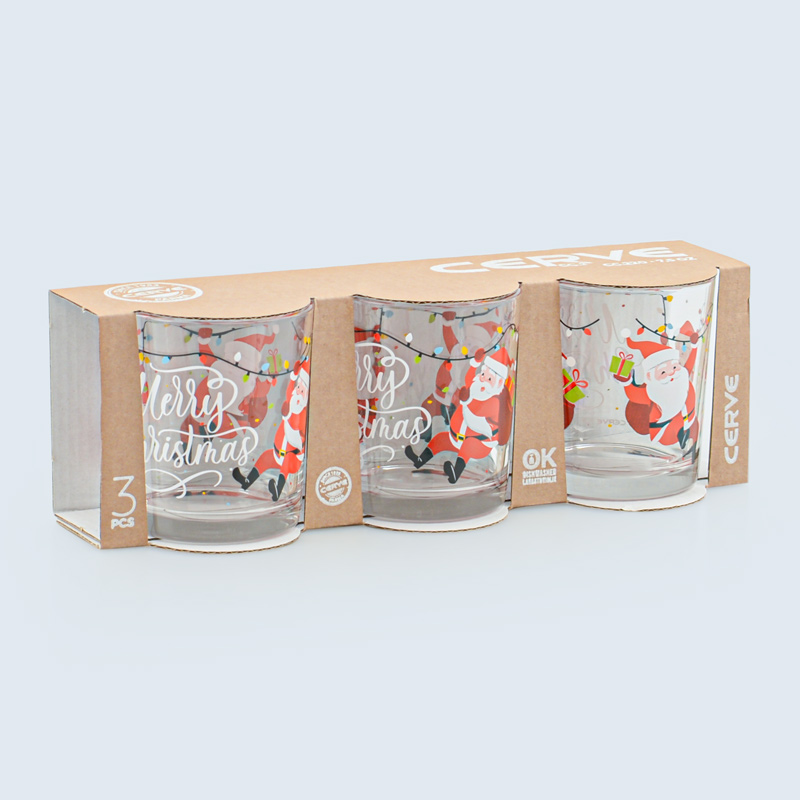 Lot de 3 verres à eau 'Christmas swing'