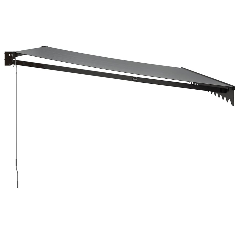 Auvent rétractable anthracite 4,5x3 m tissu et aluminium