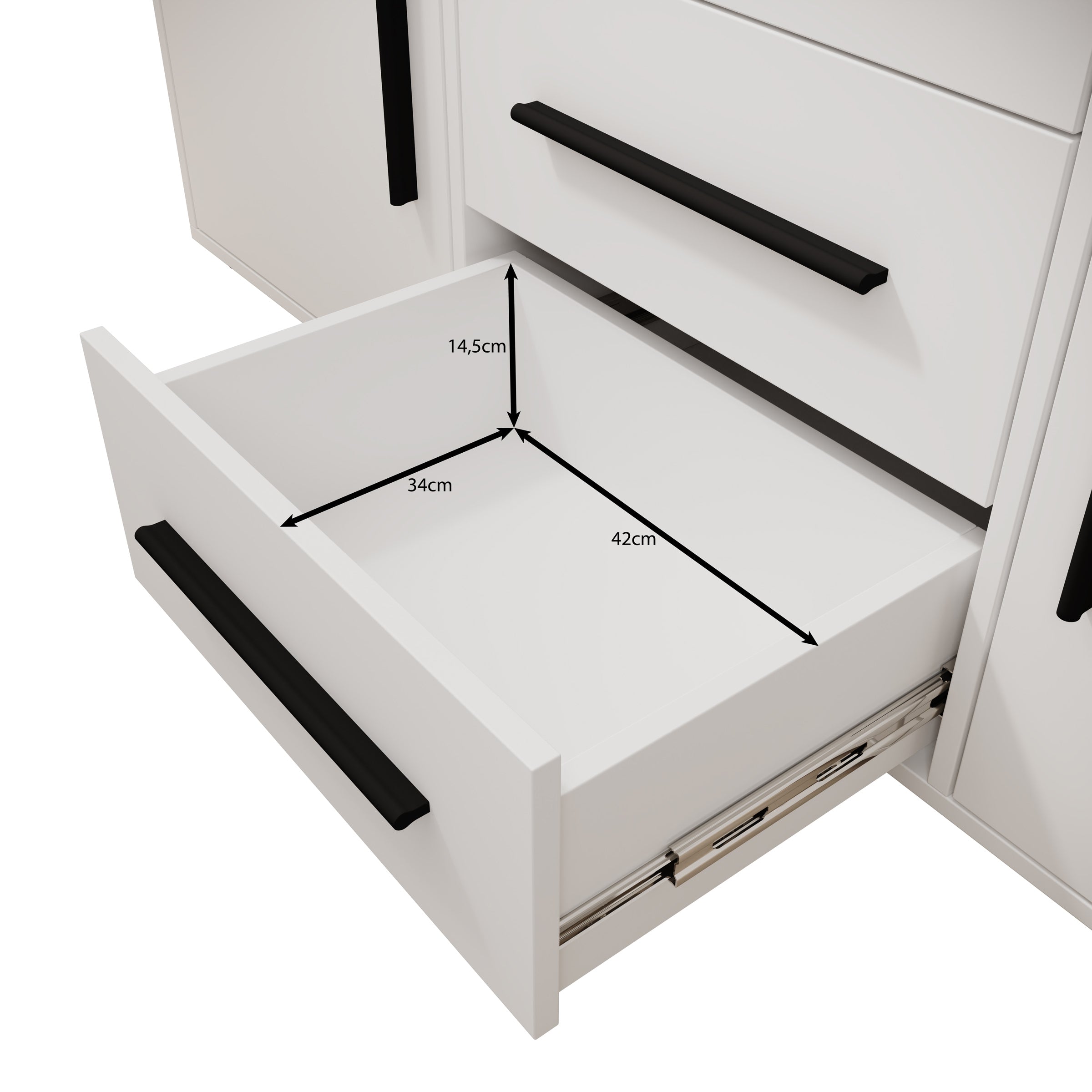 Montalo - Dressoir - Wit - 150x40x87 cm