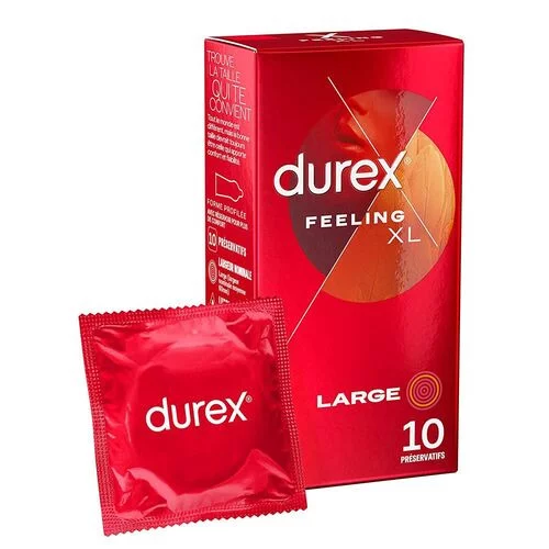 Durex Feeling XL Préservatifs Large - 10 Unités