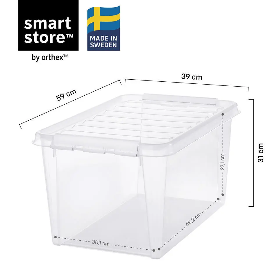 SmartStore Stevige Opbergbox 46L Set van 3 - 59x39x31cm
