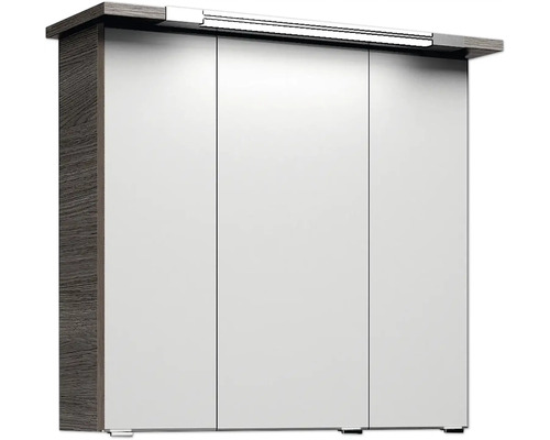 Pelipal Kumba badkamermeubelset, BxHxD 110 x 200 x 51 cm, grafiet getextureerde fronten, 4-delige set met mineraal gegoten wastafel en badmeubel, 99.770225191