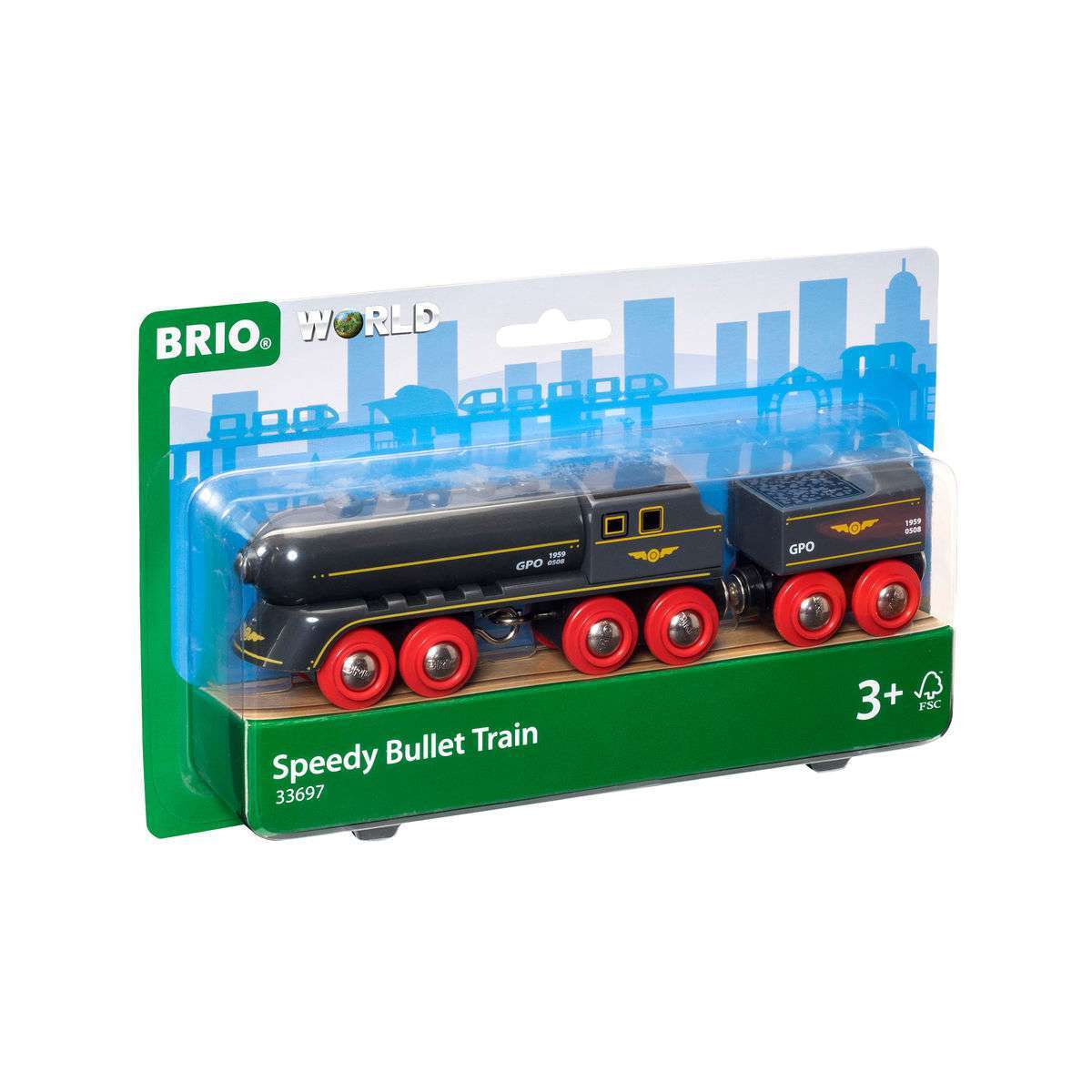 BRIO Spiel Schwarzer Kugelblitz mit Kohlentender