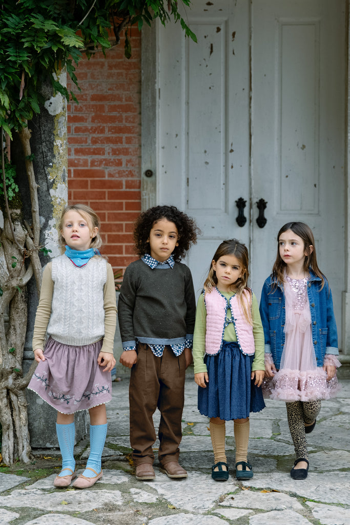 Knee Socks Pointelle, Strømper - Sky Blue