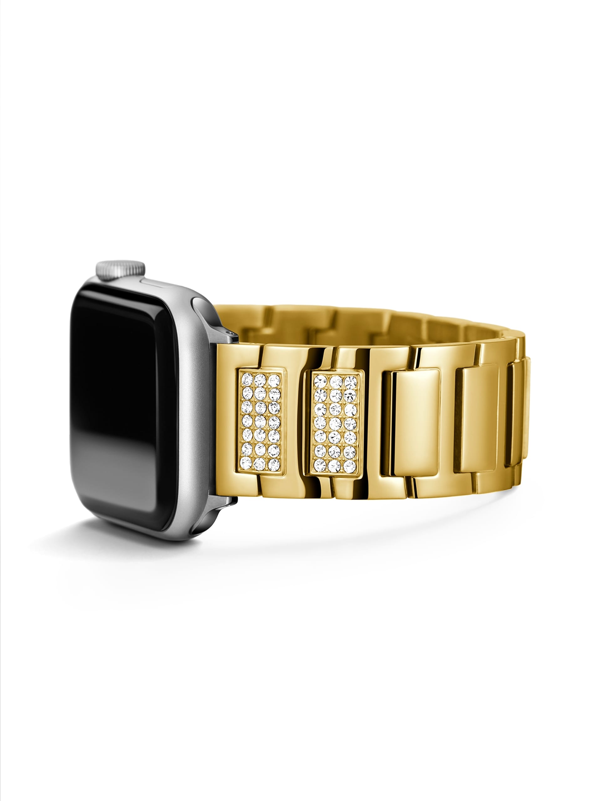 Pulseira dourada com strass, tamanho 42-44 mm, para Apple Watch®