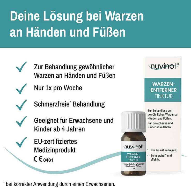 Nuvinol Warzenentferner Tinktur schmerzfrei, 2 ml