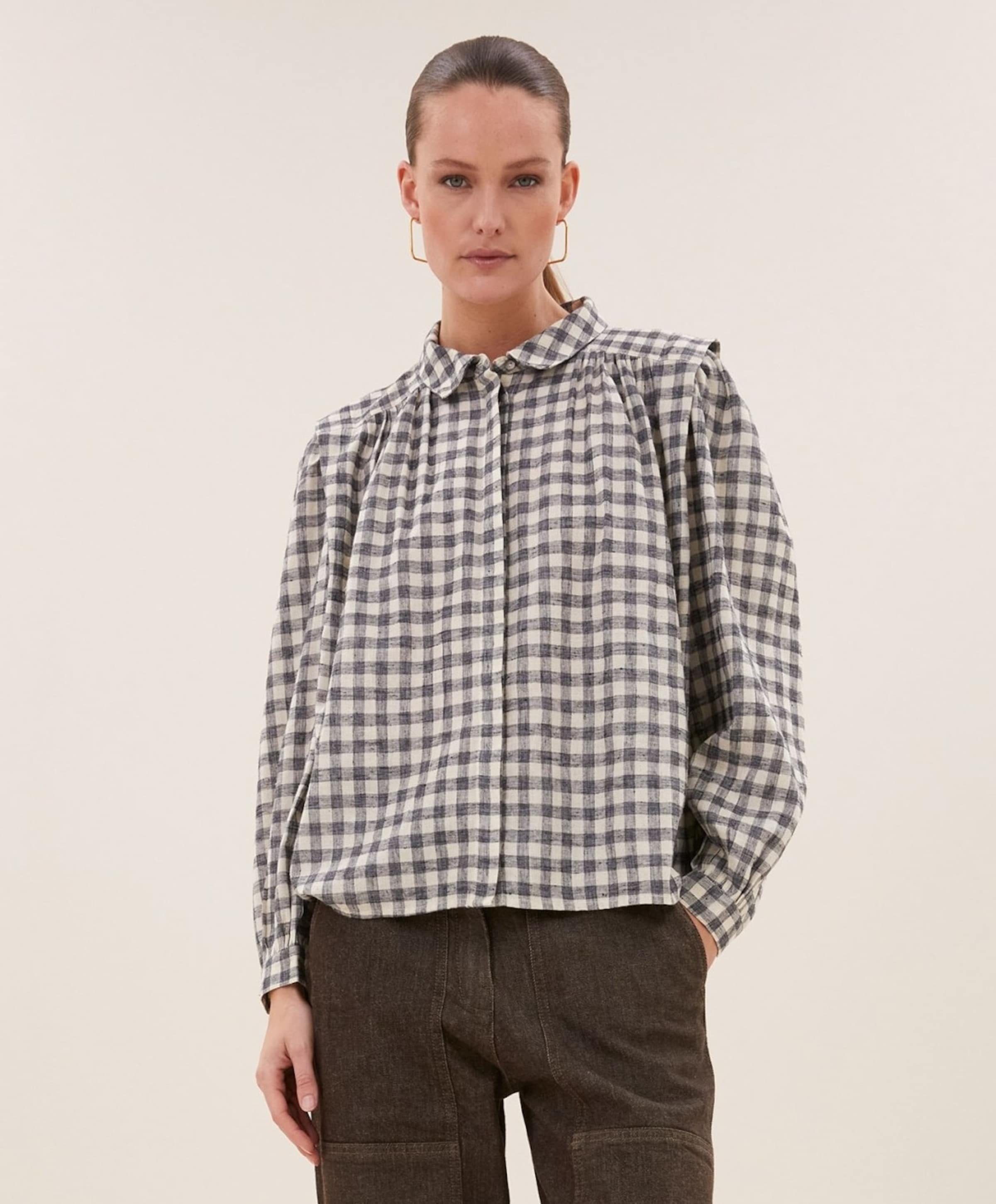 by-bar Dames blouse grijs
