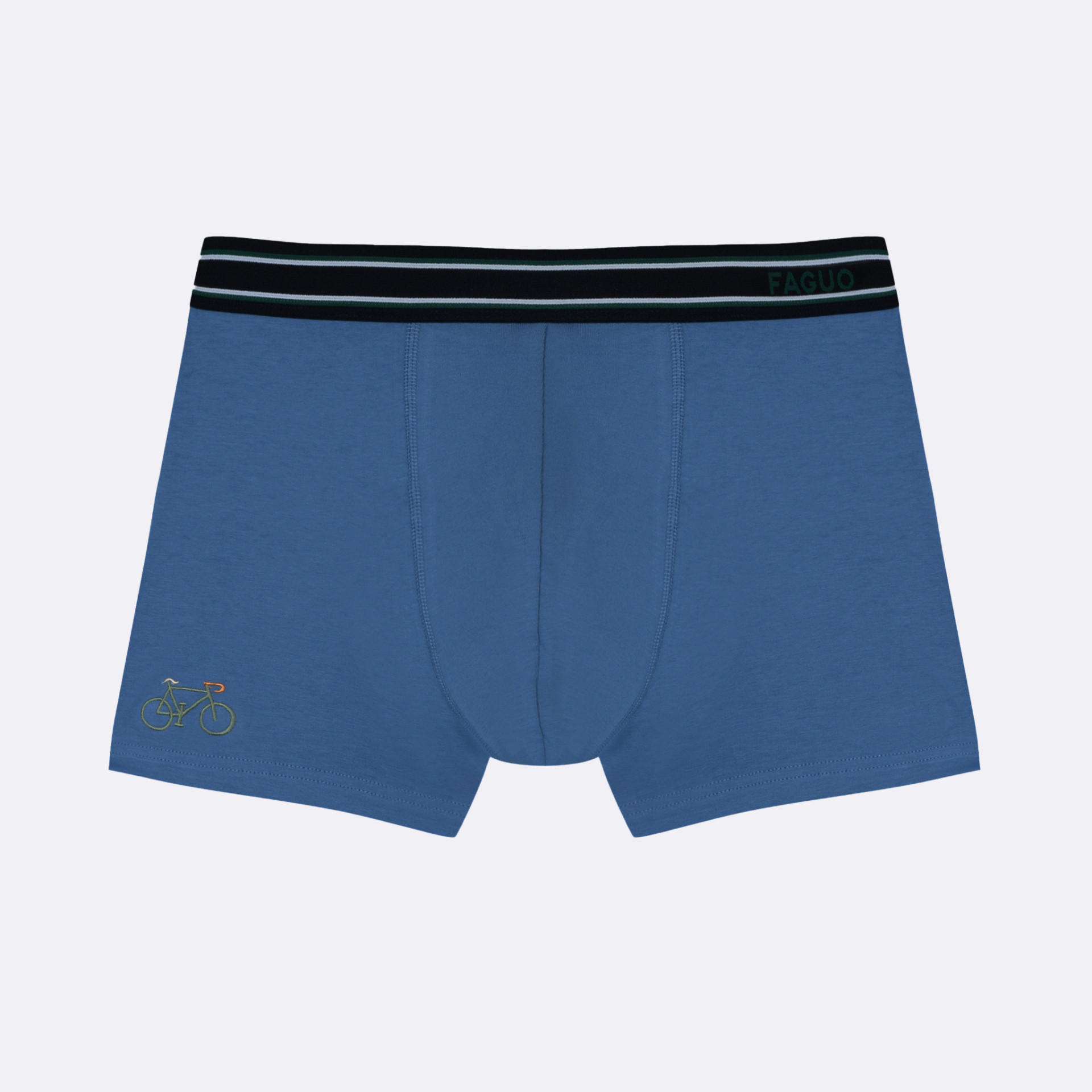 Boxer orange & bleu coton et coton recyclé - modèle boxer x3