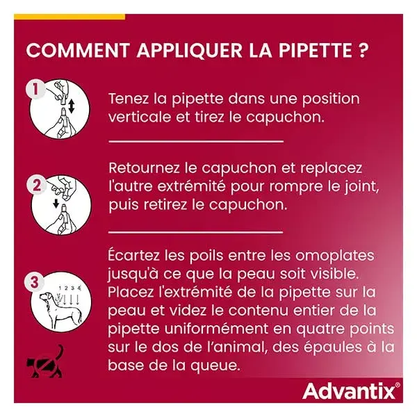 Advantix Solução para Tratamento de Pulgas e Antipulgas em Cães de Grande Porte (25-40kg) - 4 pipetas